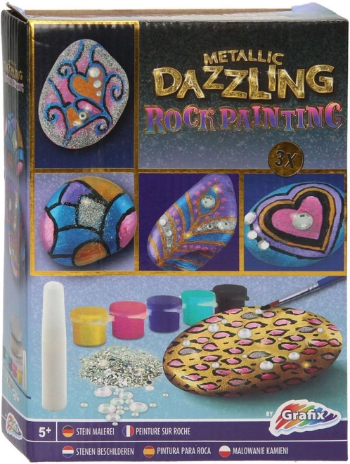 Malen auf Steinen: Metallic Dazzling Set