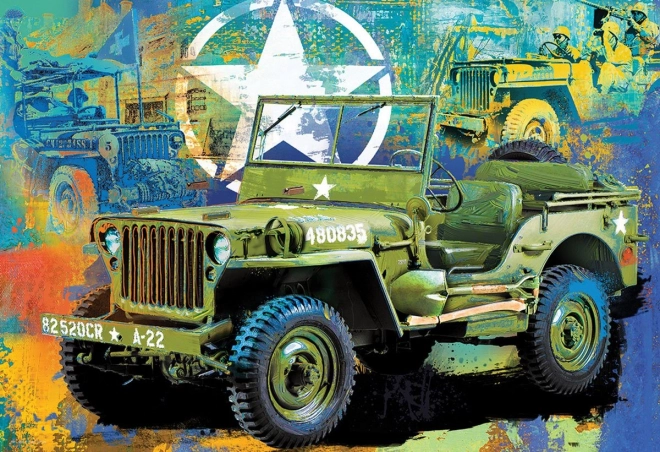 Puzzle in Blechdose Militärjeep 550 Teile