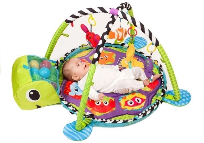 Spielmatte für Babys Schildkröte 3-in-1 Bällebad