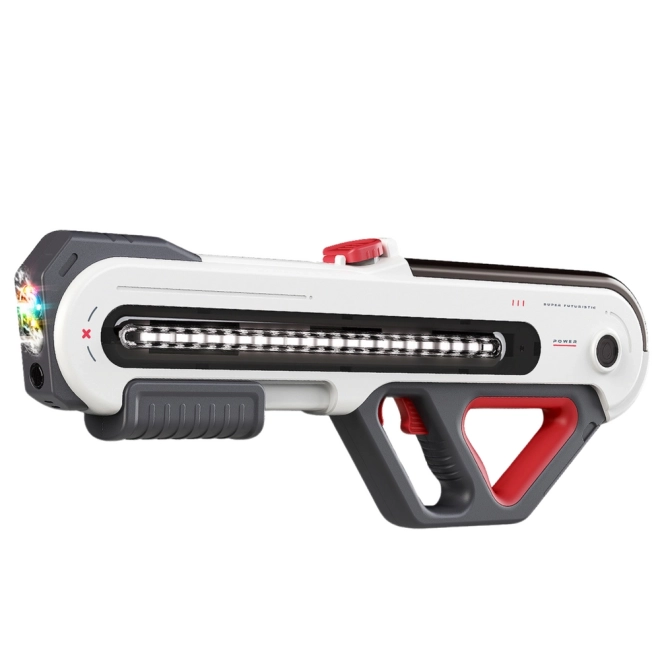 Große LED-Wasserpistole 60 cm weiß