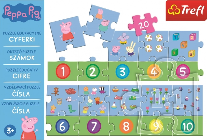 Lernpuzzle Zahlen Peppa Wutz