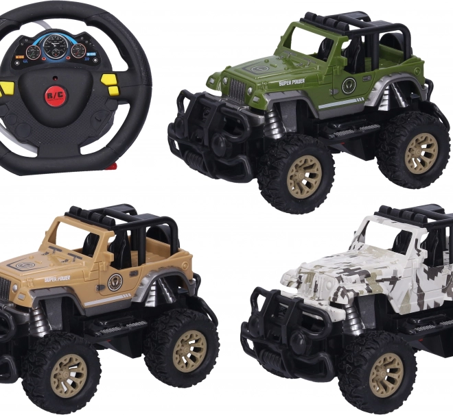 Geländegängiges RC-Auto mit Fernsteuerung und Lichteffekten 19 cm