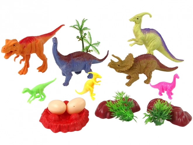 Dinosaurier-Figurenset mit Zubehör 15-teilig