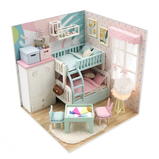 2Kids Toys Miniatur Puppenhaus Gemütliches Kinderzimmer