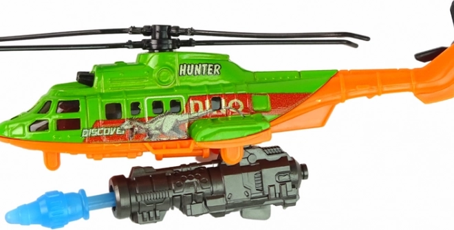 Hubschrauber mit Hängenetz für Lufttransport