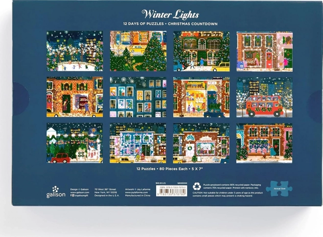 Puzzle-Adventskalender Winterlichter