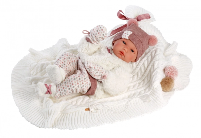 Realistische Babypuppe Mädchen mit Vinylkörper 35 cm