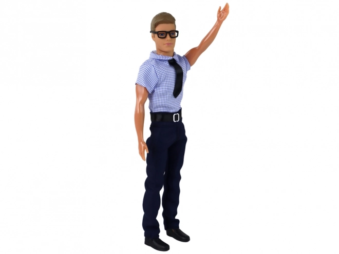 Puppe für Kinder Mann Kevin Eleganter Anzug Blaue Hemd