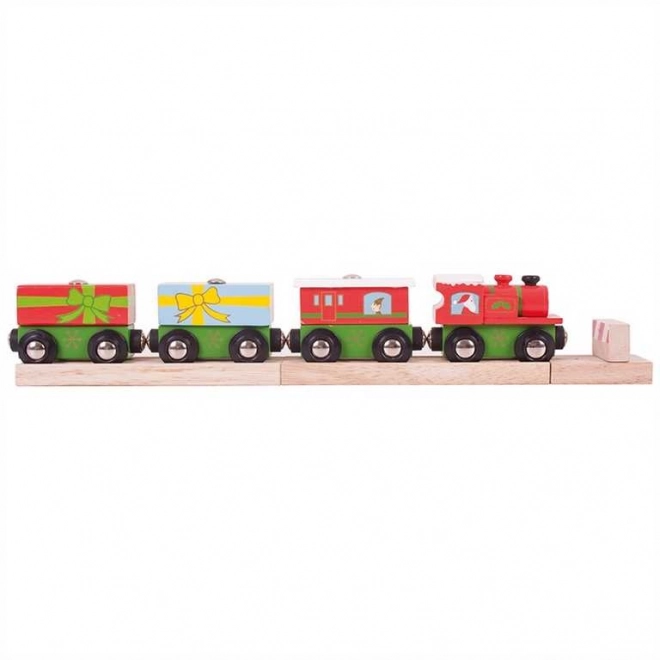 Bigjigs Rail Weihnachtszug mit Gleisen