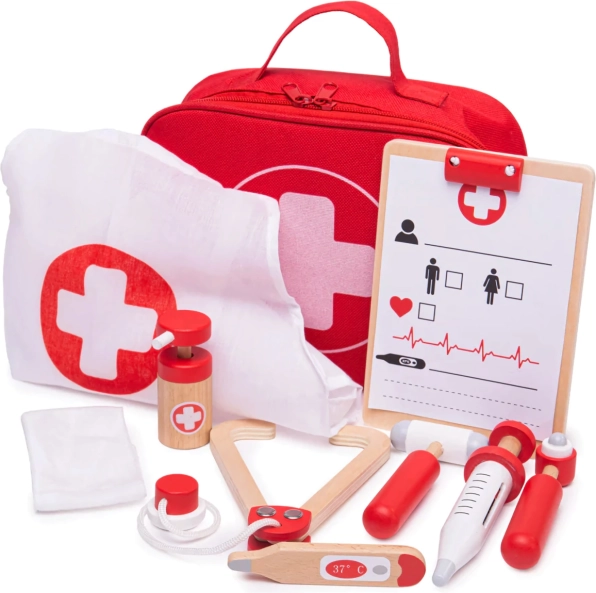 BIGJIGS TOYS Arztkoffer – hölzernes Ärzteset für Kinder