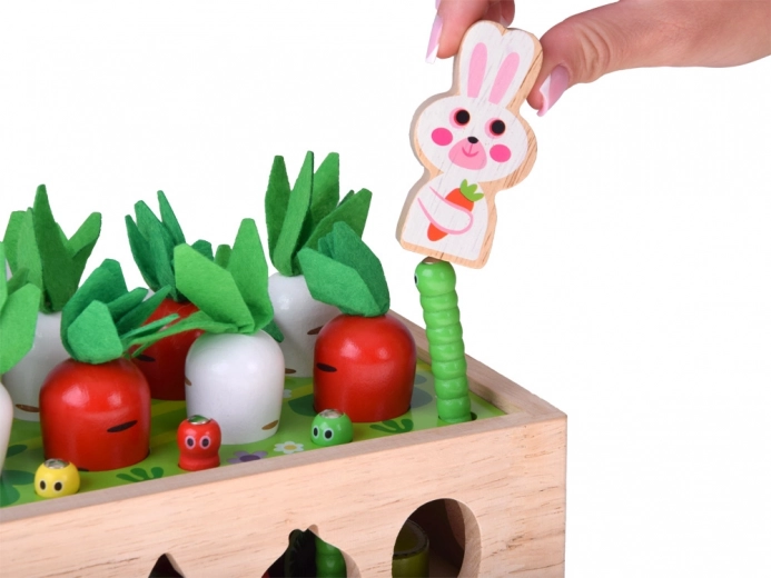 Magnetisches Würmchenfangen mit Häschen