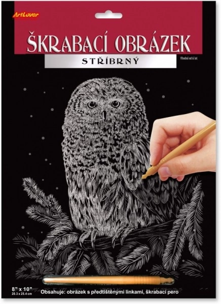 Silbernes Kratzbild A4 23x32cm 3 Arten