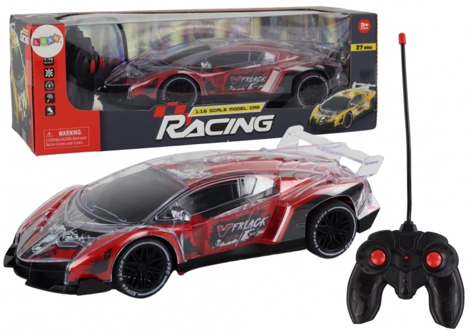 Rotes Sportwagen RC ferngesteuertes Auto 1:16