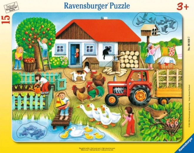 Ravensburger Puzzle Bauernhof - Was Gehört Wohin? 15 Teile