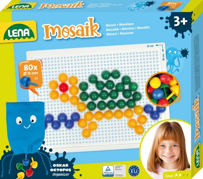 Lena Kleine Transparente Mosaik – Kleine Mosaik, 15 mm bunte glatte (80 Stück)