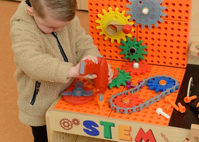 Masterkidz Holzwerkstatt XXL Montessori STEM mit Werkzeugen