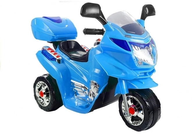 Blauer Kindermotorrad mit Akku