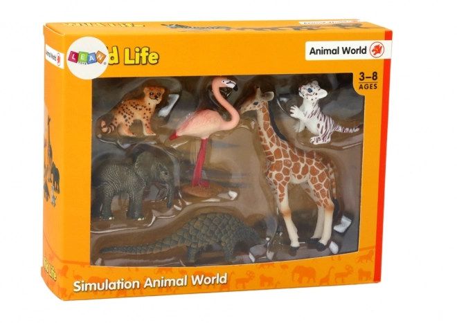 Tierspielfiguren Giraffe Flamingo Elefant Tiger