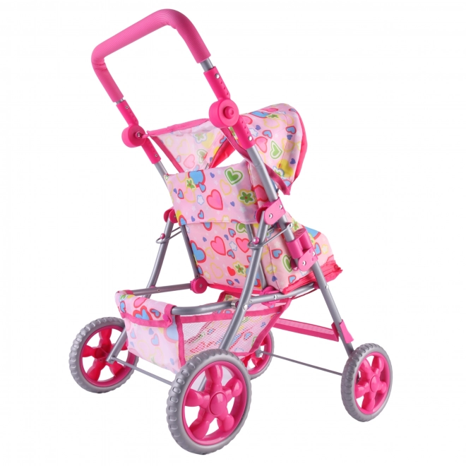Woopie Königlicher Kinderwagen mit bunten Herzchen