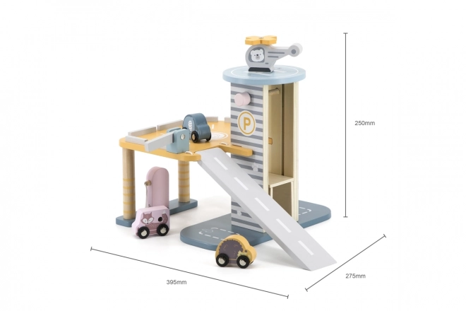 Holzgarage für Kinder