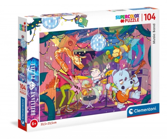 Clementoni Puzzle Glänzende Tierbande 104 Teile