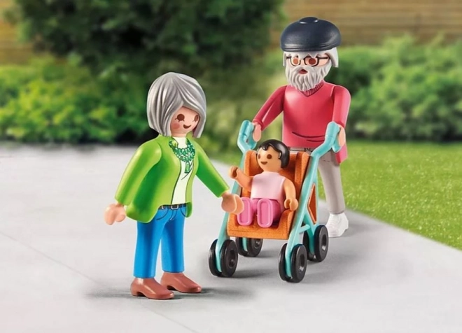 Playmobil Dackel-Set Großeltern mit Enkel