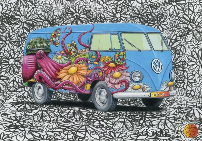 Dino Puzzle Hippies VW Bus