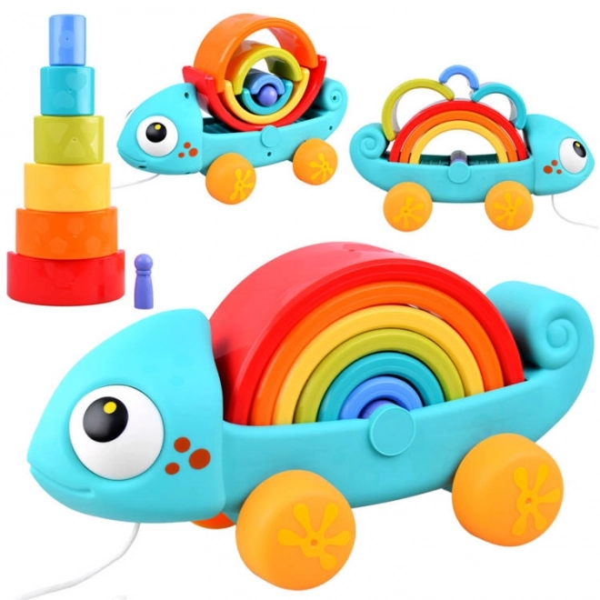 Regenbogen Chamäleon Montessori Puzzle 18m+