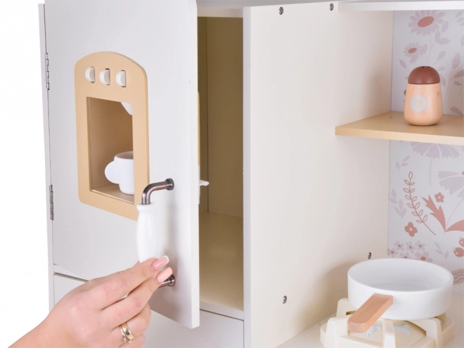 Schöne große hölzerne Kinderküche Waschmaschine mit Kühlschrank ZA5271