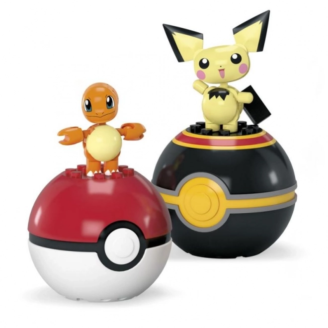 Megablok Pokémon Pokéball: Charmander und Pichu