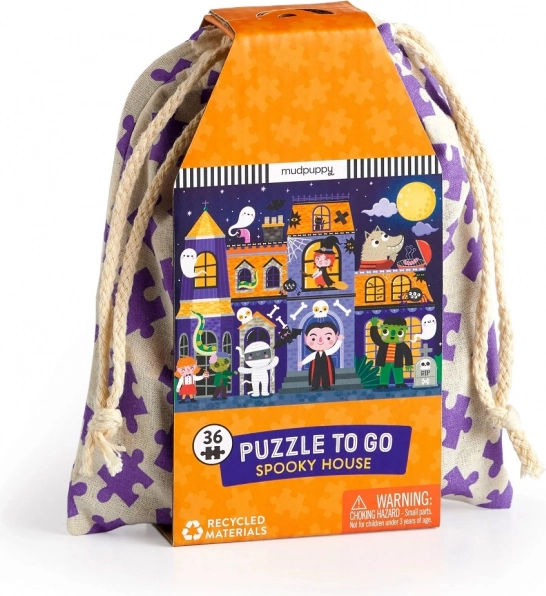 Puzzle Spukhaus von Mudpuppy im Stoffbeutel