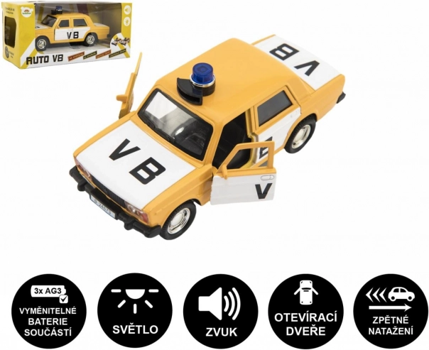 Polizeiauto VB Lada 12 cm mit Licht und Sound mit Rückzugfunktion