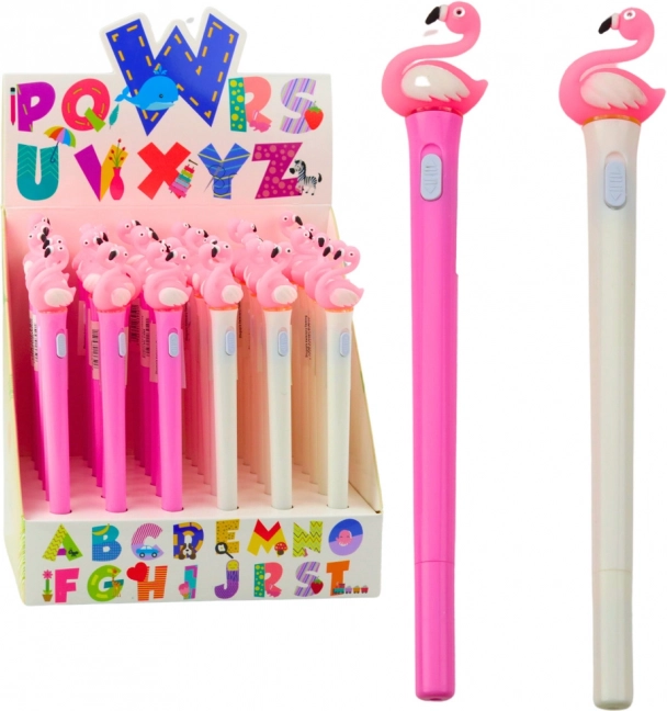 Leuchtender Flamingo Rosa Stift Blauer Tinte 0,7mm
