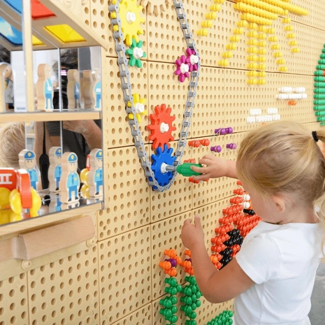 Masterkidz Wandtafel Zahnräder und Kette Bauset