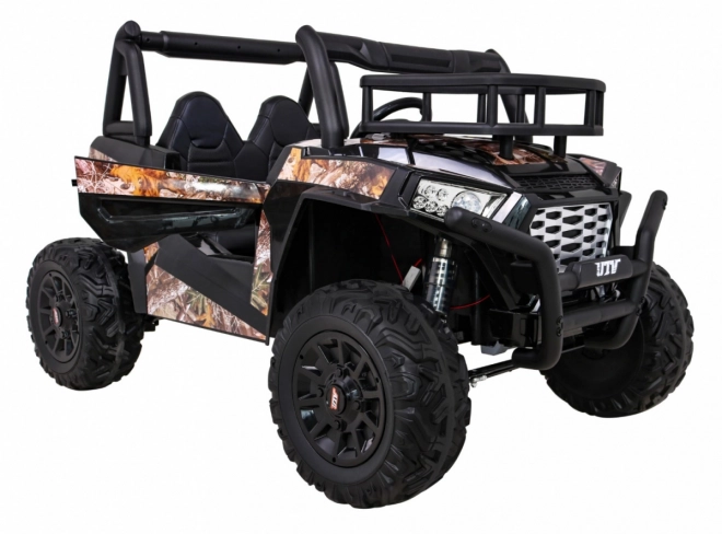 Buggy UTV Off-road für Kinder schwarz + Fernbedienung + Gepäckträger + langsamer Start + EVA + MP3 LED