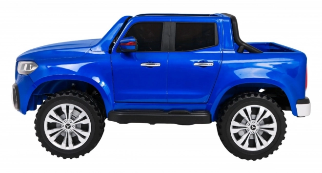 Mercedes Benz Klasse X für Kinder Blaue Farbe + Fernbedienung + 4x4 + MP4 + Gepäckträger + EVA