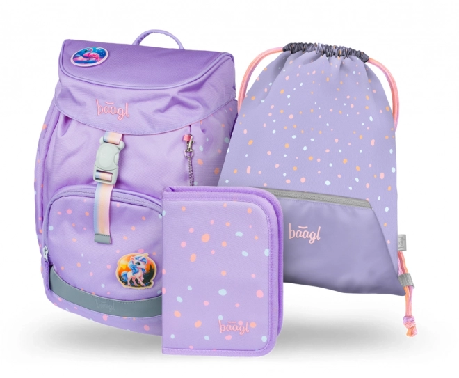 Baagl Airy Haustiere Set: Rucksack, Federmäppchen, Turnbeutel