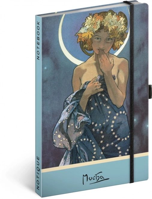 Notizbuch Alfons Mucha – Luna, Punktmuster