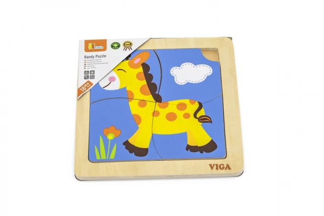 Handliche Holzpuzzle Giraffe von Viga