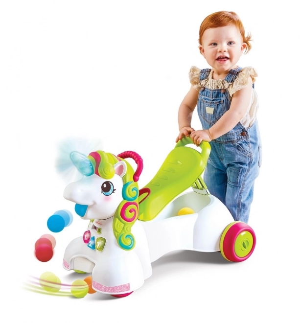 3-in-1 Schiebe- und Fahrspielzeug Einhorn