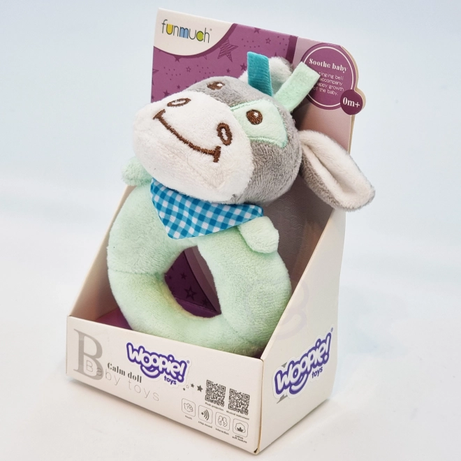 Woopie Baby Plüschesel Rassel Kuscheltier für Babys