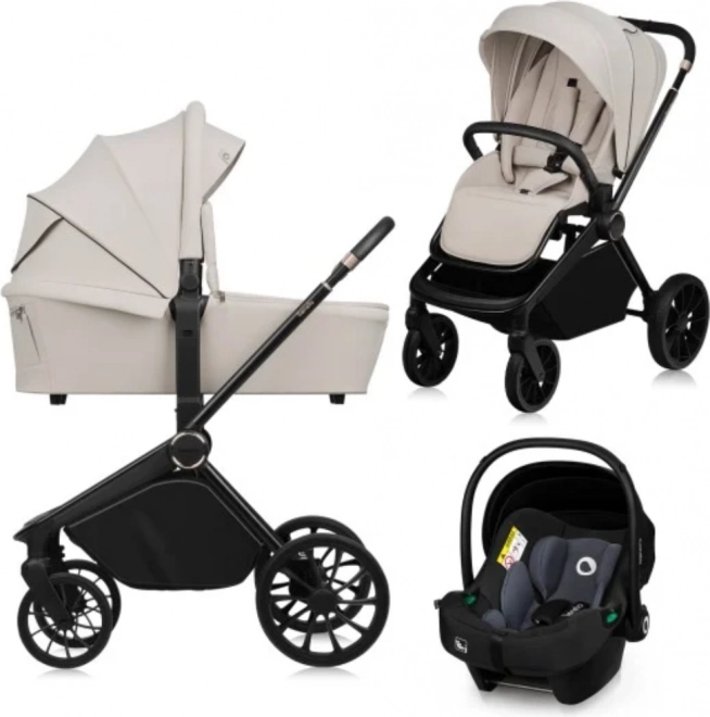 Lionelo kombinierter Kinderwagen Mika Plus 3v1 Beige