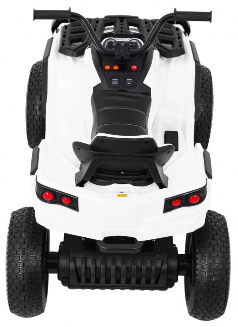 Kinderbatterie ATV Air Quad Weiß + aufblasbare Räder + Radio MP3 + kostenloser Start
