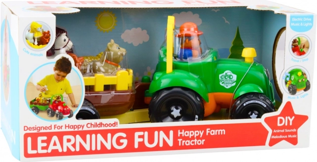Interaktiver Traktor mit Tieren