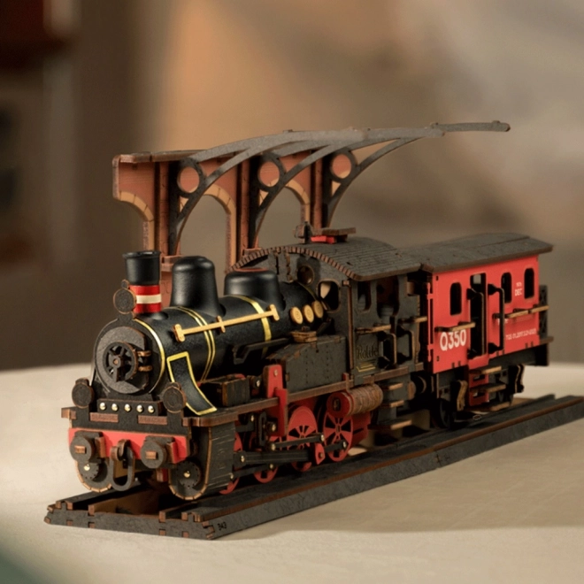 3D Holzpuzzle Vintage Dampflokomotive