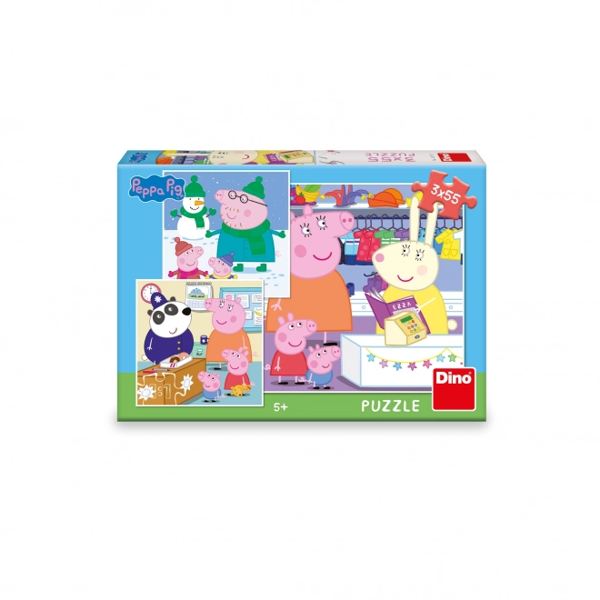 Puzzle Peppa Pig 3x55 Teile