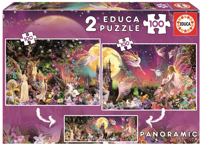 Educa Puzzle Panorama Märchenhafte Feen