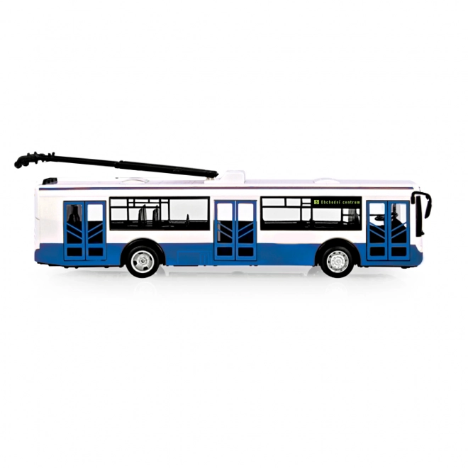 Trolleybus mit tschechischer Ansage 28 cm Blau