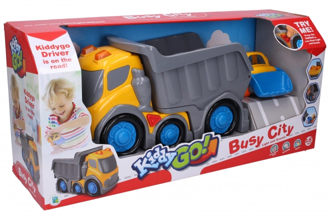 Kiddy Spielzeug LKW mit Effekten und Bulldozer Set