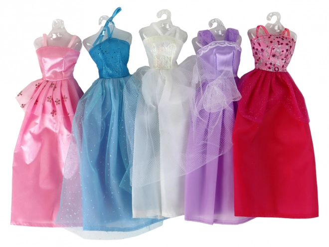 Puppe für Kinder Lange blonde Haare Kleiderschrank Schuhe Kleider Zubehör Rosa